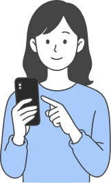 スマホを持つ女性イラスト
